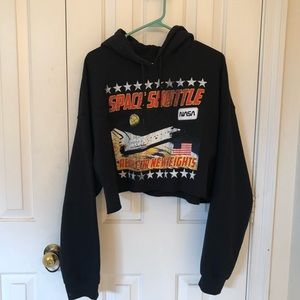 NASA crop hoodie